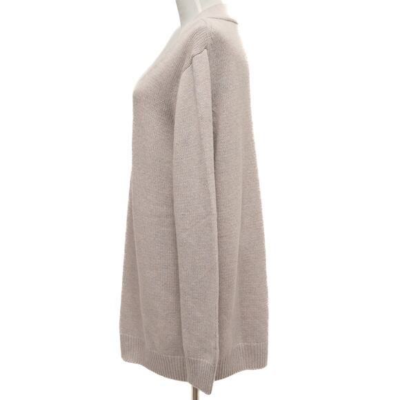 One Grey Day Superfine Merino Wool Blend V-Neck Sweater Size Large - Picture 2 of 11